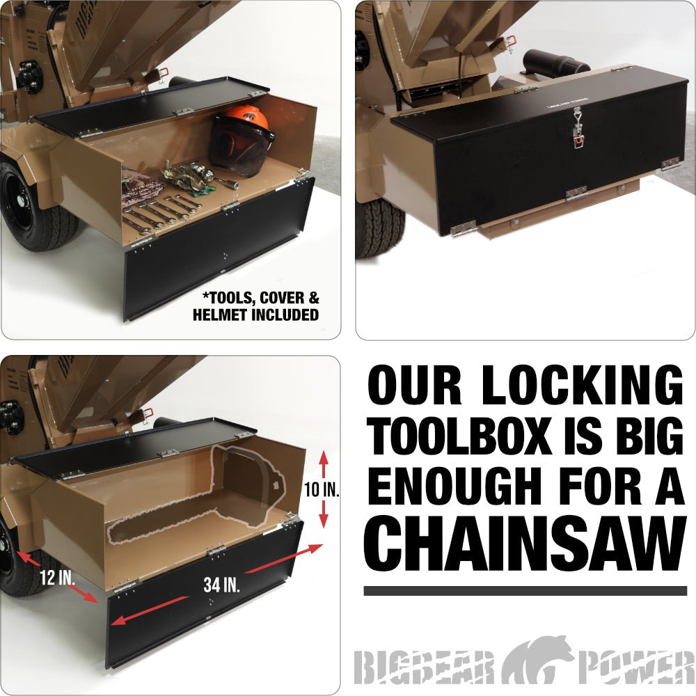 BigBear Power BBC62 Tornadic Wood Chipper 6" 20 HP V-Twin Engine Gas Powered Commercial Self Feeding Electric Start New