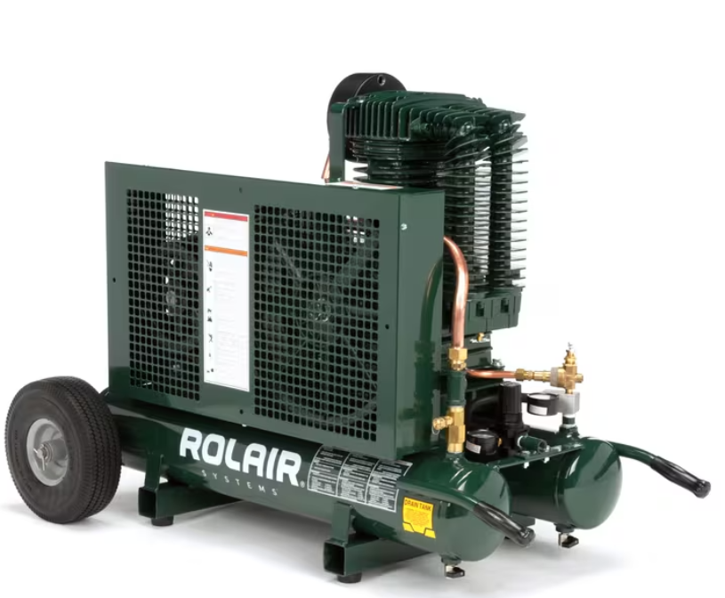 Rolair 5230K30CS Air Compressor Wheelbarrow Electric 5 HP 9 gal. Two-Stage 230V 1-Phase with Regulator & Gauge Set Manufacturer RFB