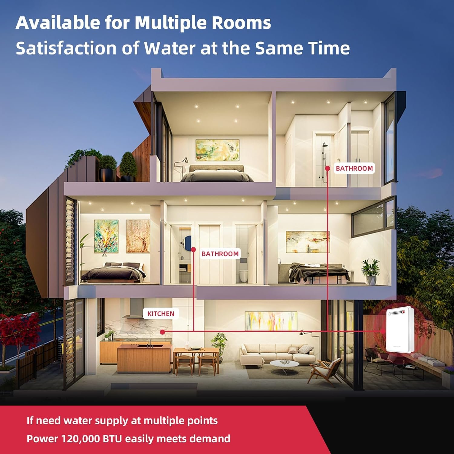 Mizudo CS120S Tankless Water Heater Natural Gas 5.1 GPM 120,000 BTU New