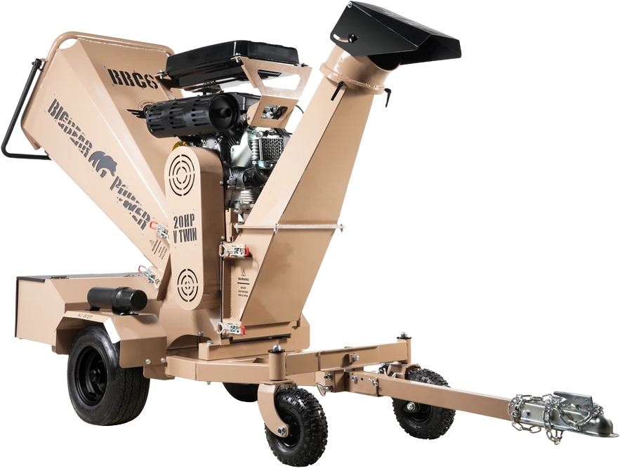 BigBear Power BBC62 Tornadic Wood Chipper 6" 20 HP V-Twin Engine Gas Powered Commercial Self Feeding Electric Start New