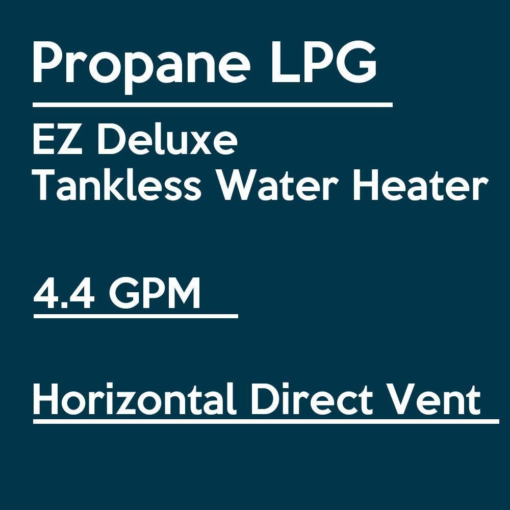 EZ Tankless EZDELUXELP 4.4 GPM 87500 BTU Liquid Propane Indoor Tankless Water Heater with Vent Kit Manufacturer RFB